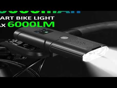 NEWBOLER Smart Bicycle Light Front 10000mAh Bike Light 6000Lumen Waterproof  USB