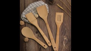 HQUALY BAMBOO KITCHEN UTENSILS SET