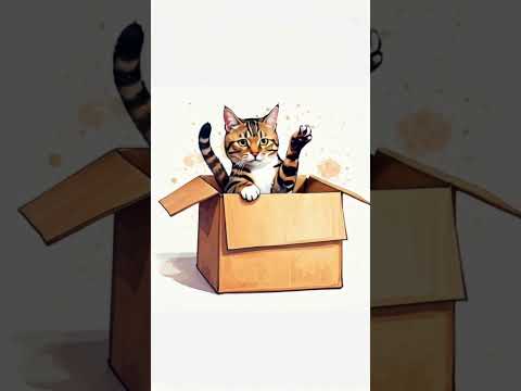 箱入り猫 cat in a box #cat #catinabox #猫 #ねこ #catlover #animation