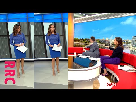 Sally Nugent @Zara embellished bow slingbacks & blue pencil skirt