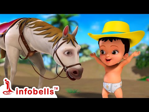 Tuk Tuk Kudure Hadu | Kannada Rhymes for Children | Infobells #kannadarhymes #kannadacartoons