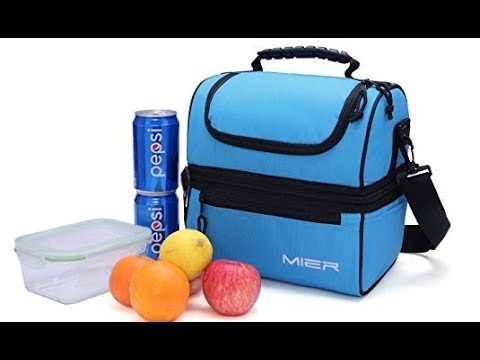 MIER Adult Lunch Box Insulated Lunch Bag Large Cooler Double Deck Cooler See Below