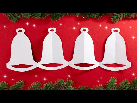 Cutting Paper Art Designs for Christmas Decoration ❄️ How to make a paper Christmas bell garland