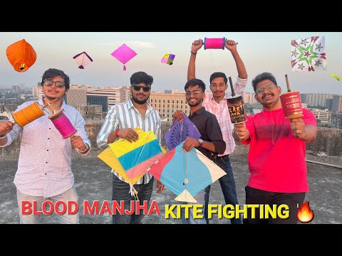 Kite Cutting🤯Big Kites Flying 😱 Desi Toffani Patangbazi 🌪 Basant Uttrayan Kite Flying vlog 2025