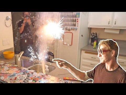 Lighting Fireworks Inside My House!