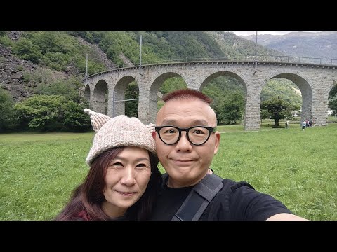 「360」瑞士伯連納列車 Brusio 布魯希歐大迴旋石橋 by insta360 X4 8K