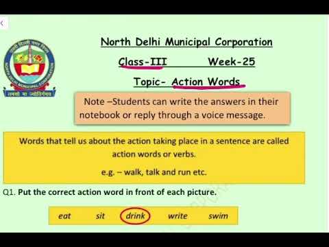 Class 3 | action words | English Week 25 | FirstStep | worksheet solution Date 10.12.2020