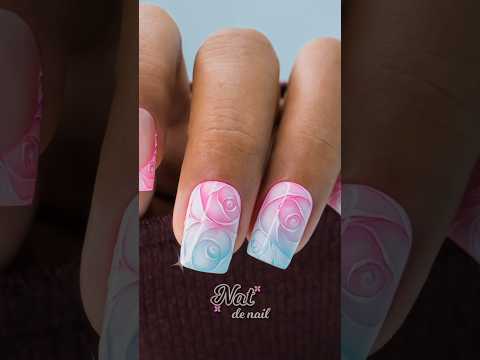 Soft Rose Nail Art 🌹 Beautiful Nails Ideas #natdenail #uñas #nails #shorts