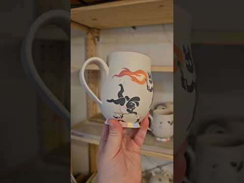 Circus cats return! #NowWhatPotteryWorks #CircusCats #Mug #Pottery #Collab #Art #CircusCatMug