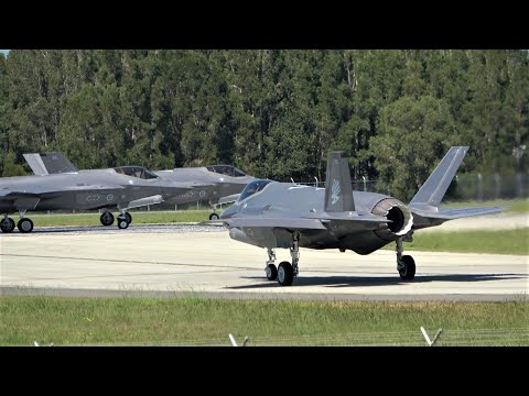 Airbase action - multiple aircraft busy at RAAF Williamtown