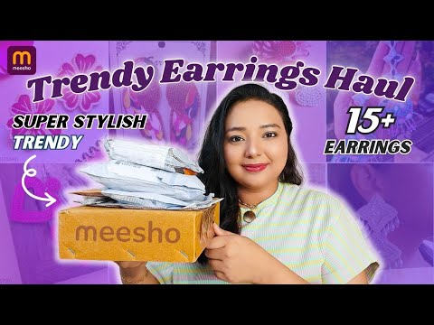 15+ Most Stylish & Trendy Earrings From MEESHO✨Cute Beads Earrings Haul😍Jewellery Haul✅Sneha Reviews