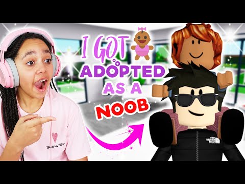 FIRST TO GET ADOPTED AS A NOOB!! (ROBLOX BROOKHAVEN CHALLENGE)