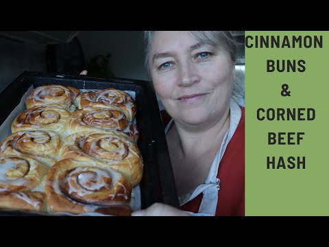 Amazing, Easy Cinnamon Rolls and Corned Beef Hash