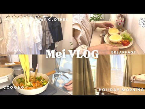 【vlog】アラフォーOL👩🏻‍💼 いつもの日常6days|今の時期のブラウス紹介👚| Meal records of Japanese office ladies🥐🍝☕️