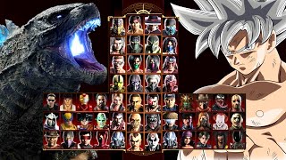 Mortal Kombat 9 - GODZILLA & GOKU SJJ - Expert Tag Ladder - Gameplay @(1080p) - 60ᶠᵖˢ ✔