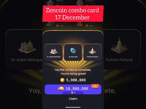 ZENCOIN 17 DECEMBER COMBO CARD