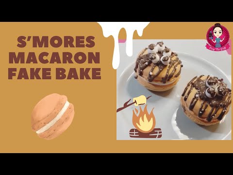 Let’s Fake Bake S’mores macarons! #fakebake #smores #peepthisyaall