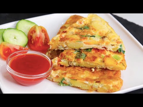 Potato Omelette Recipe | Easy breakfast Recipe | Easy Snack / Tiffin Recipe By BD Food World