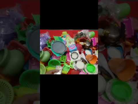 Unboxing Miniature plastic kitchen set collection @Miniature Toy and Candies