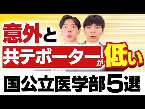 意外と共テボーダーが低い国公立医学部5選