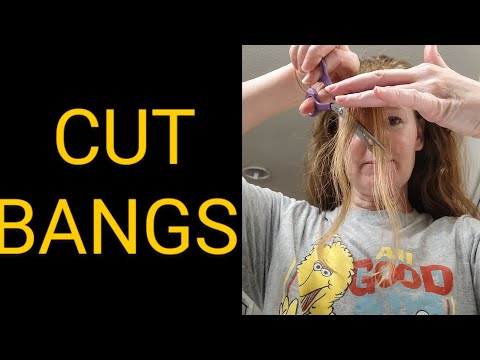 Subtle Long Layered Bangs Hair Cut At Home