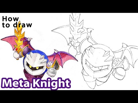 How to draw Meta Knight from Kirby Series