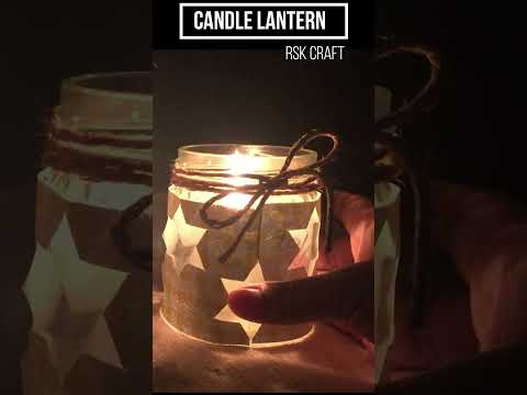 How To Make A  Jar Lantern|DIY Candle Jar |Candle Holders|Christmas  Decoration|Jar Lantern #shorts