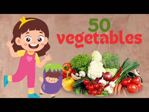 🍅 Learn 50 Vegetable Names! Fun and Engaging Song for Toddlers & Kids to Discover Veggies 🥦kids song