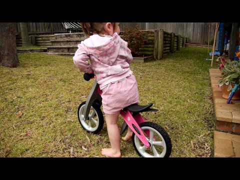 Ruby trying out her new bike