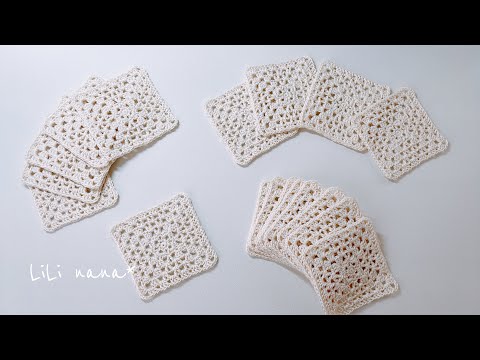 【結構簡単に編める】正方形モチーフの編み方【かぎ針編み】Crochet Motif