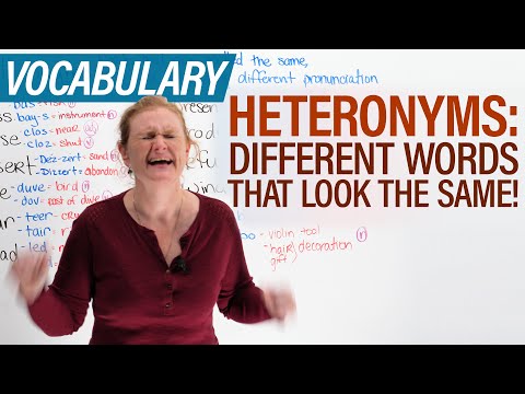 English Heteronyms: Different words that look the same!