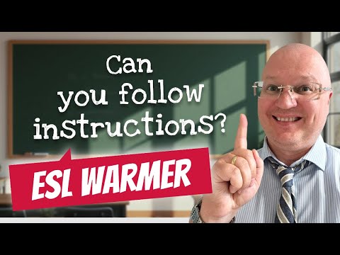 ESL Warmer: Can You Follow Instructions? | Teacher Val