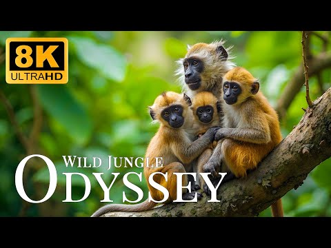 Wild Jungle Odyssey 8K ULTRA HD🐾Natural Beauty Of Animals Relaxing With Soft Music