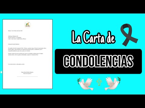 ✅​La Carta de Condolencias |  TUTORIAL rápido y fácil.