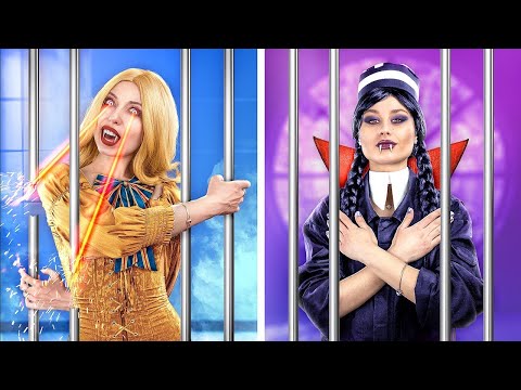 Wednesday Addams vs M3GAN in Jail! How to Become a Vampire!