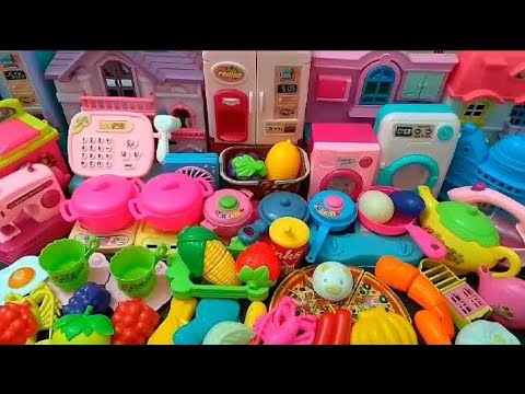 6 min Satisfying with Unboxing | Hello kitty Cute chinking pinky kitchen Set | #asmr 🌈