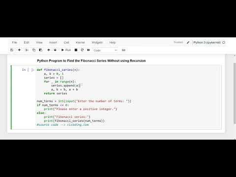 Day 32 : Python Program to Find the Fibonacci Series Without using Recursion