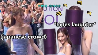 how Sana *hilariously* handled the unexpected props size at japan event 😂