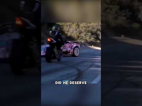 Lamborghini Nearly Causes Motorcycle Crash | @alex.choi