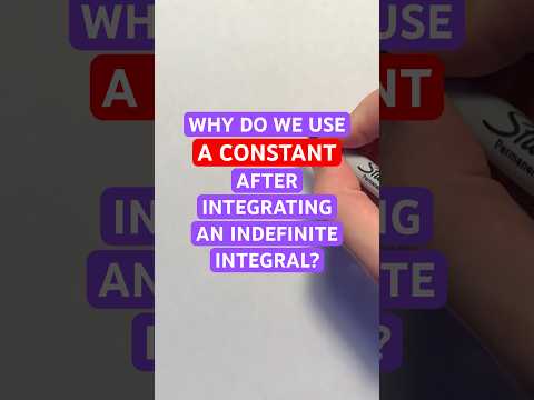 Why Do We Use a Constant After Integrating an Indefinite Integral? #Shorts #calculus #math #learn