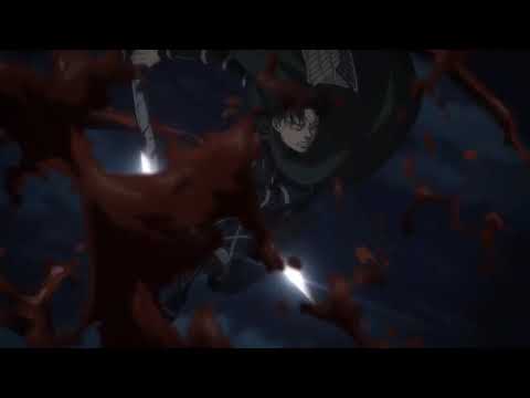 Levi takes down the beast titan again