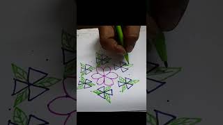 chinna chinna kolam.  Rangoli design #shorts kolam #easy rangoli #rangoli