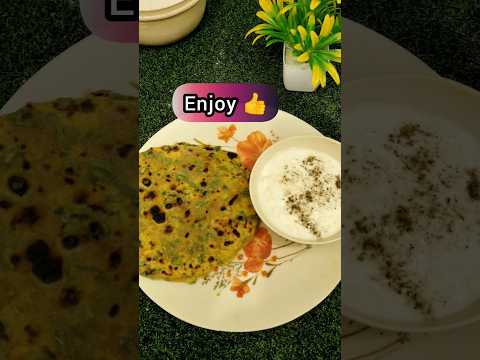 Viral Palak Parantha Recipe 🤤🧑‍🍳 #viral #food #trending #recipe #shorts #indianfood #india #short