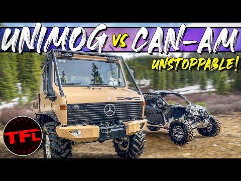 Mercedes Unimog vs Can-am Maverick vs Rocky Mountains - One Gets Stuck, The Other One Keep Going!