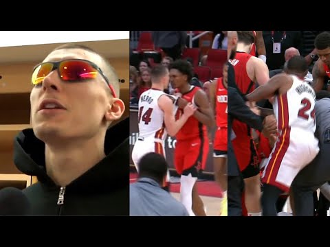 Tyler Herro mocks Rockets fight & Amen "THEY MAD cause I was KILLIN THEM entire night!"