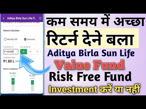 Low investment Mutual Funds High Return Earning/Aditya Birla Sun Life Value Fund invest करें या नहीं