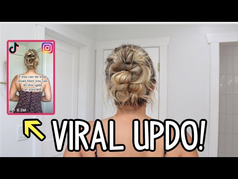 IF YOU CAN TIE A SHOE, YOU CAN DO THIS UPDO! Viral Updo Hack | Easy Updo | Hair Tutorial