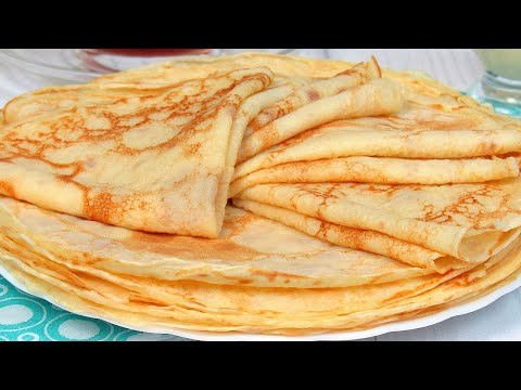 You won't find a better recipe! THE MOST DELICIOUS thin pancakes! Pancakes with milk and water!