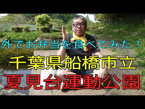 【外でお弁当を食べてみた　夏見台運動公園　千葉県船橋市立】おやじ伝説ぷりん　コンビーフチーズまぜご飯　アウトドア食事