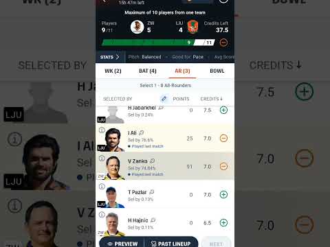 zw vs lju dream11 team kaise banaye | zw vs lju dream11 team kaise banaye #dream11